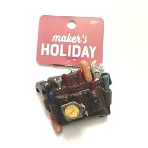 Christmas Tree Holiday Ornament detailed Tool belt gift for Handyman 4 inch